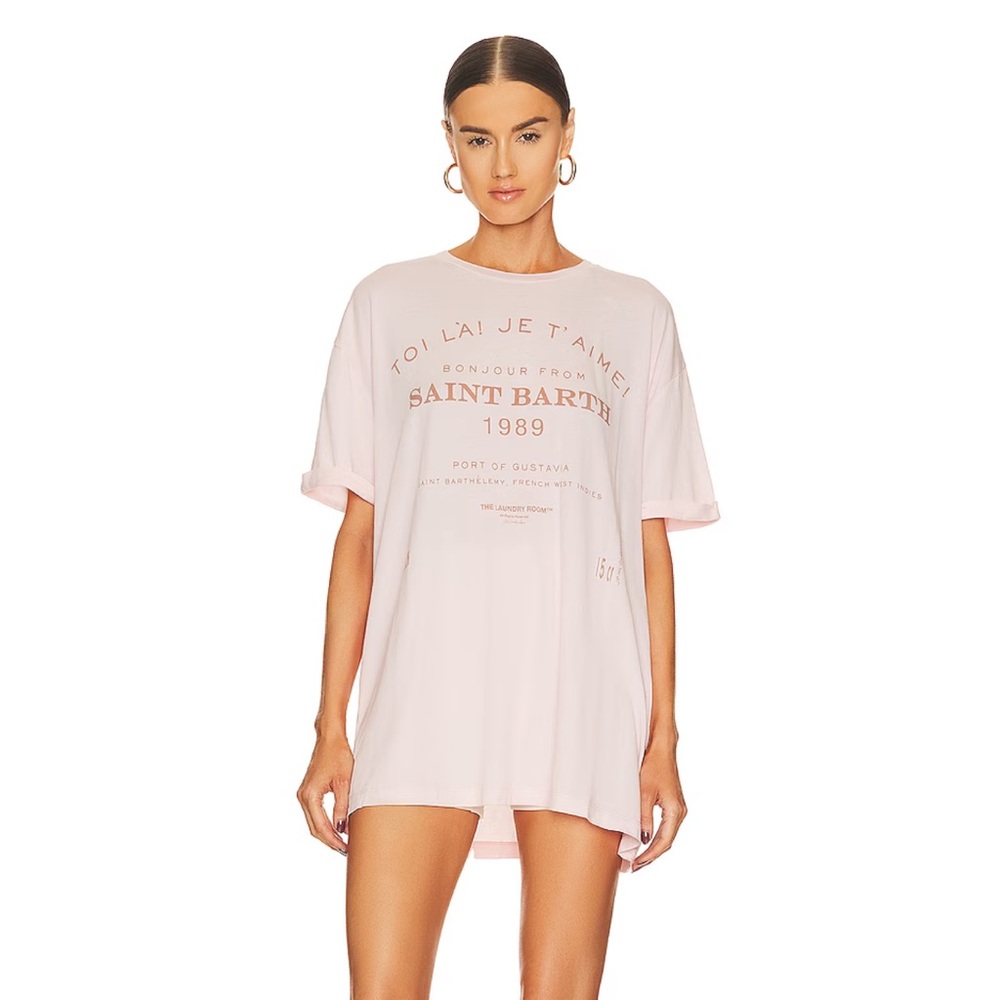 The Laundry Room • Saint Barth 89 Oversized Tee • Blush Pink / XL